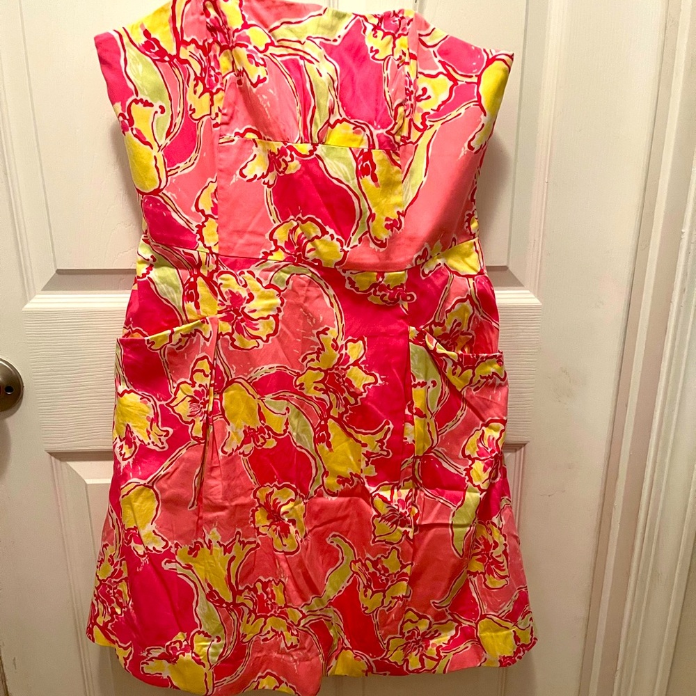 Lilly Pulitzer strapless dress with pockets